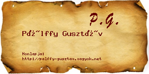 Pálffy Gusztáv névjegykártya