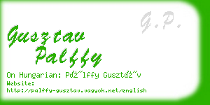 gusztav palffy business card